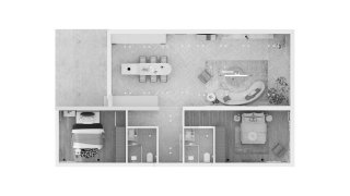 Планировка объекта 2 спальни в корпусе Array, ЖК La Casalia № 11018